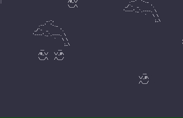 Fish animation via the command-line